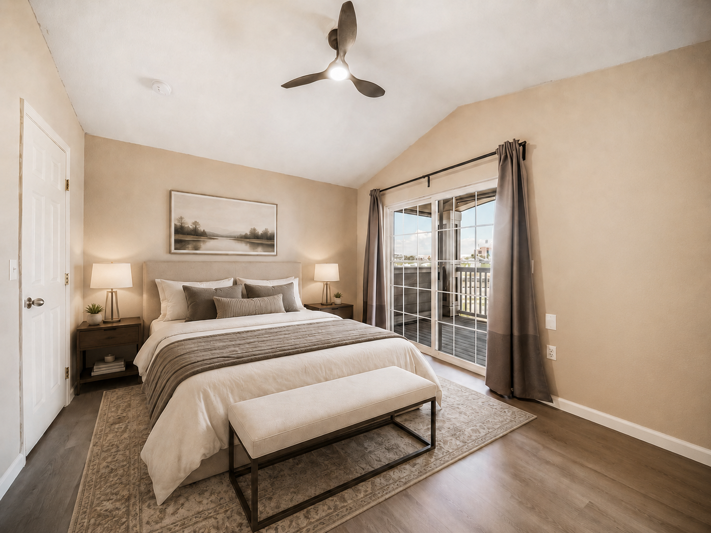 Living area in the Englewood condo